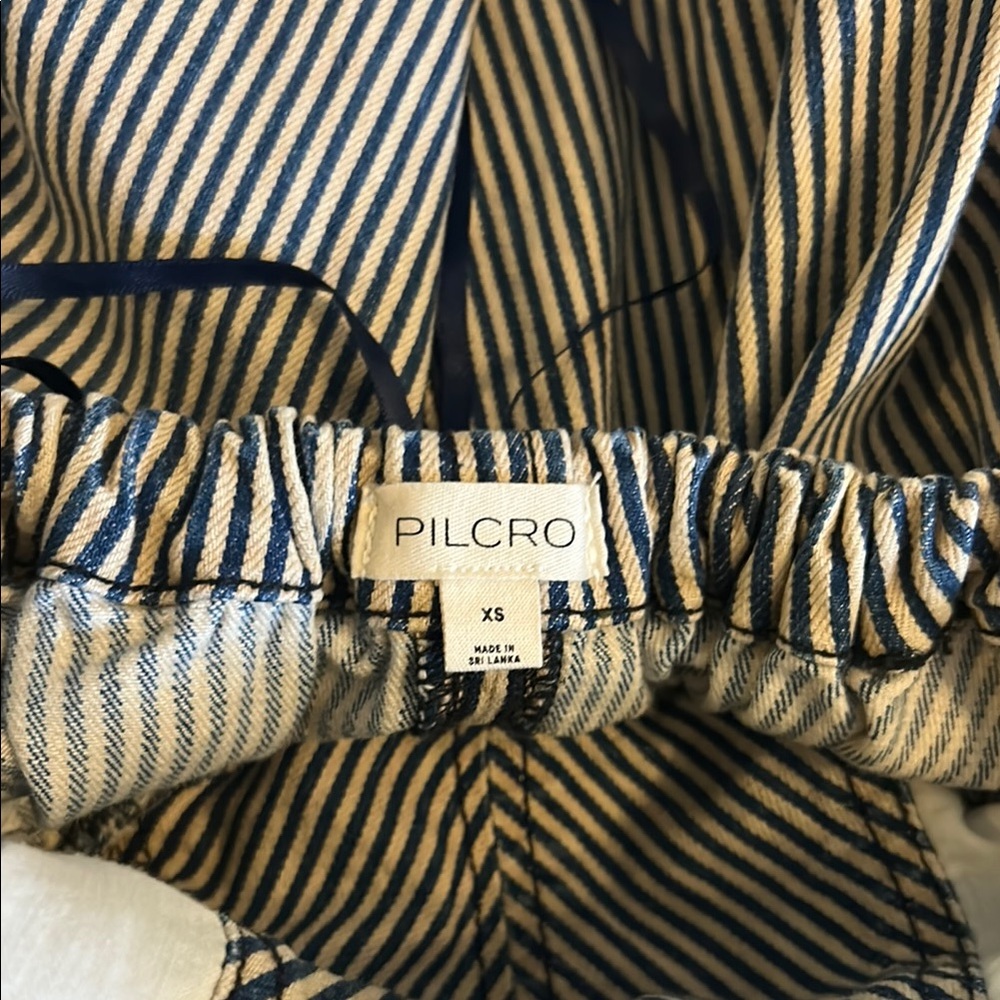 Pilcro Black and White Striped Dress